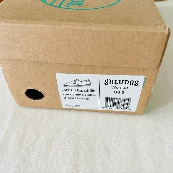 Soludos Lace Up Espadrilles In Black Natural - Flats - Picture 15 of 15